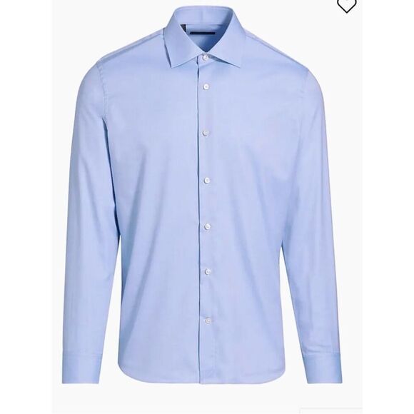 Saks Fifth Avenue Other - Saks Fifth Avenue Light Blue Spread Collar Dress Shirt w/French Cuffs